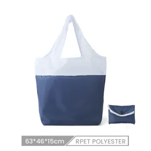 Reusable Custom 63*46*15cm Renewable Polyester Folding Environmentally Friendly Shopping Bag